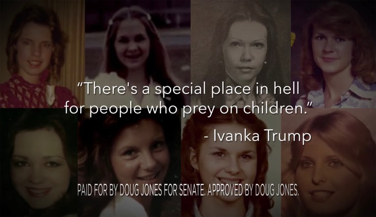 Statements from Ivanka Trump, President Trump's daughter and an assistant to the president, Attorney General Jeff Sessions, and Sen. Richard Shelby, R-Ala., are featured in the 30-second ad, called 