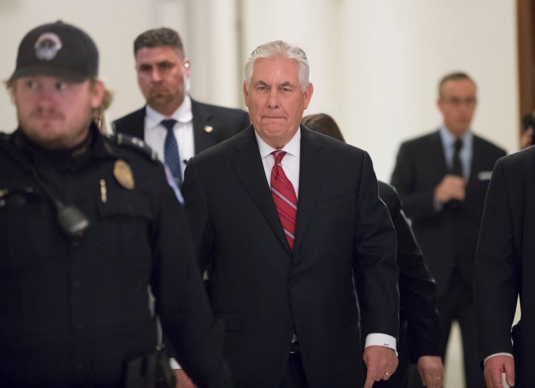 Secretary of State nominee looks to address mounting concerns about his ties to Russia. (AP Photo/J. Scott Applewhite)