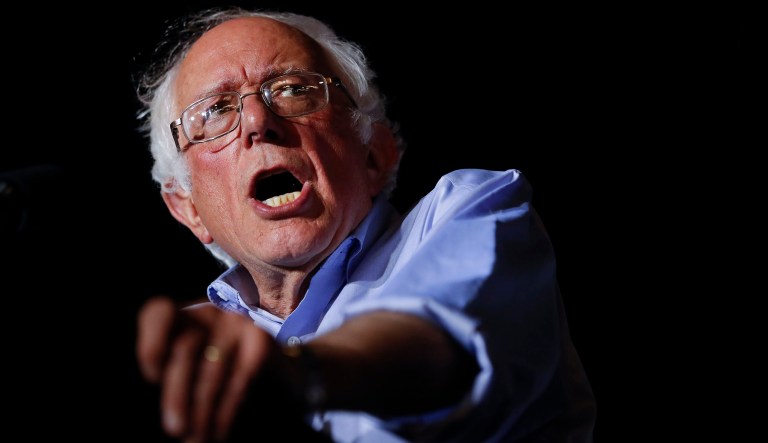 Sen. Bernie Sanders, I-Vt., voiced his outrage over Education Secretary Betsy DeVos' announcement that she plans to overturn Obama-era Title IX campus sexual assault guidelines on Thursday. (AP Photo/John Minchillo)