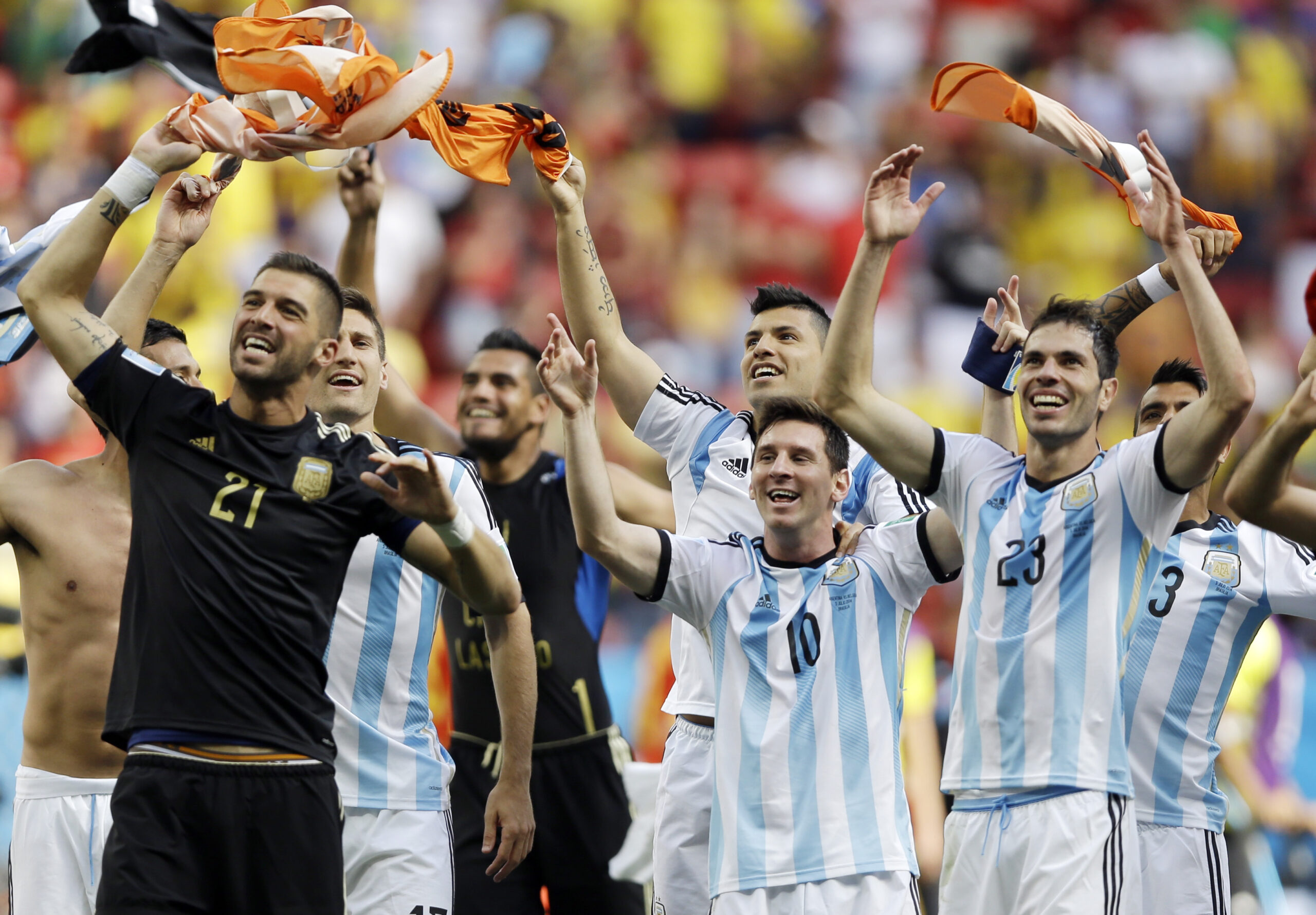 Messi guides Argentina into semis, Dutch scrape in