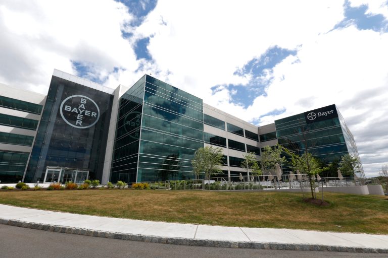 This Wednesday, May 13, 2015, photo shows the North American headquarters of Bayer Healthcare in Whippany, N.J. (AP Photo/Julio Cortez)
