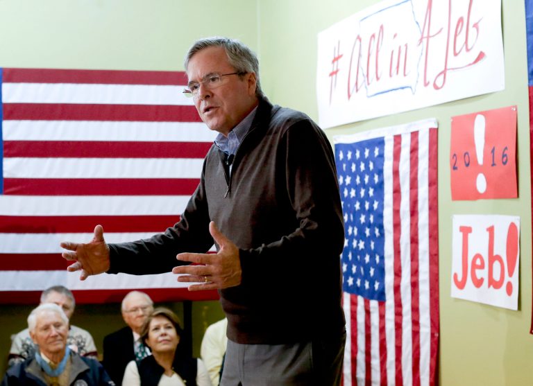 Republican presidential candidate Jeb Bush brought in $7.12 million in the fourth quarter, a significant drop from $13.3 million in third quarter. (AP Photo/Chris Carlson)