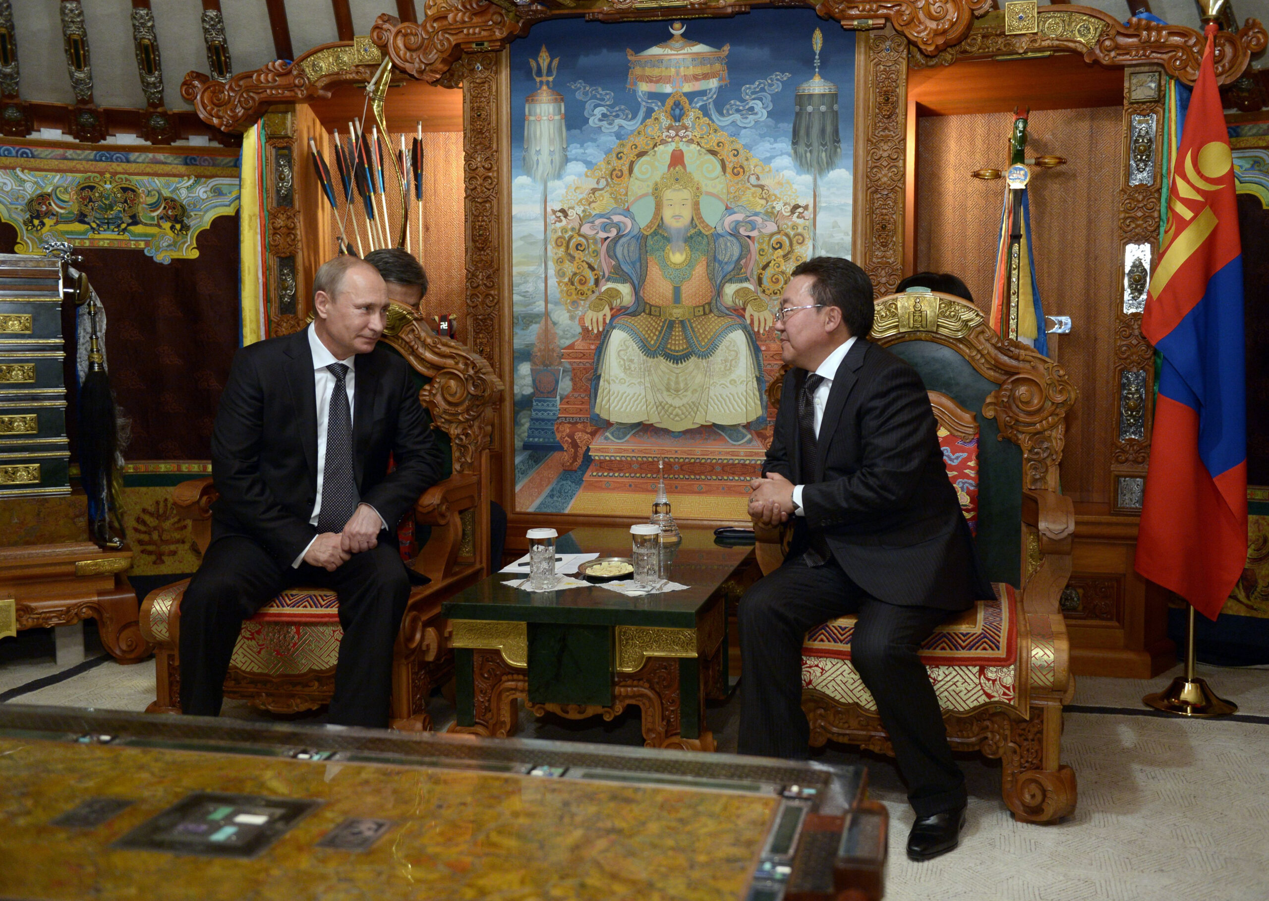 Russia’s Putin in Mongolia for 5-hour visit