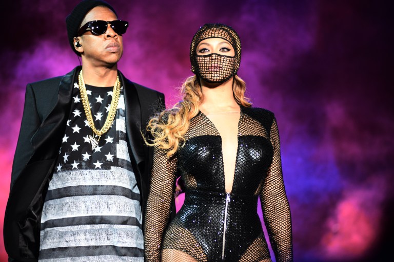 Beyonce and JAY Z perform during the Beyonce and Jay Z - On the Run tour at AT&T Park on Tuesday, Aug. 5, 2014, in San Francisco. (Photo by Mason Poole/Invision for Parkwood Entertainment/AP Images)