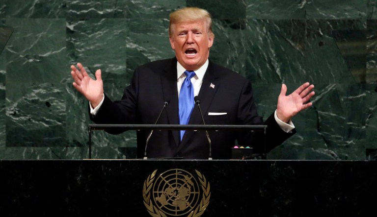 In his speech to the United Nations General Assembly, President Trump said, 