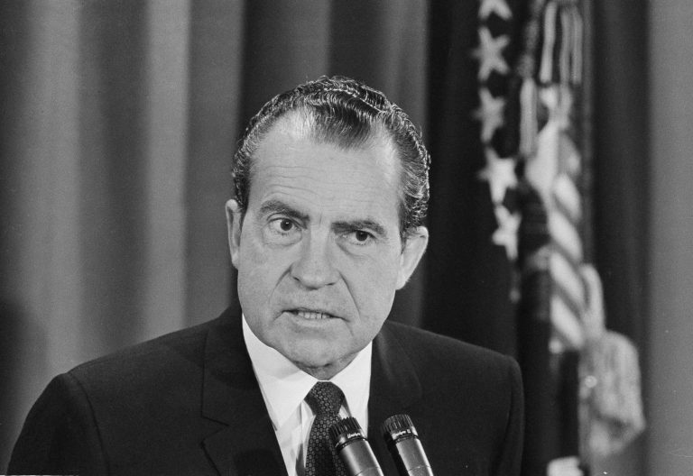 U.S. President Richard Nixon at a news conference in Washington, D.C., March 4, 1969. (AP Photo)