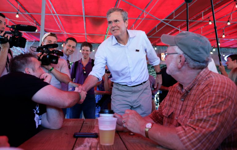 Right to Rise USA has bought more than $10 million worth of advertising time in Iowa, New Hampshire and South Carolina. (AP Photo/Charlie Neibergall)