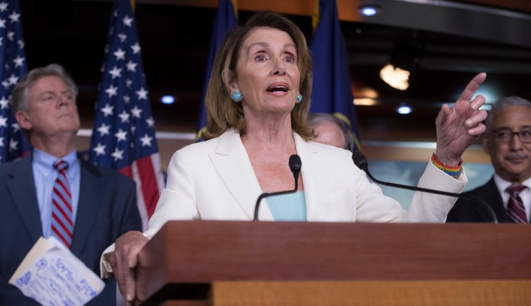 Democratic lawmakers like House Minority Leader Nancy Pelosi (pictured) are continuing to keep the pressure on against the Graham-Cassidy healthcare bill despite a perceived Friday victory after Sen. John McCain, R-Ariz., announced that he will oppose the legislation. (AP Photo/J. Scott Applewhite)