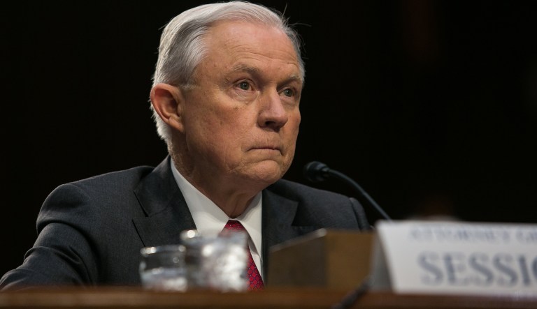 Desiree Fairooz was arrested during Jeff Sessions' conformation hearing in January for loudly laughing. (Graeme Jennings/Examiner)