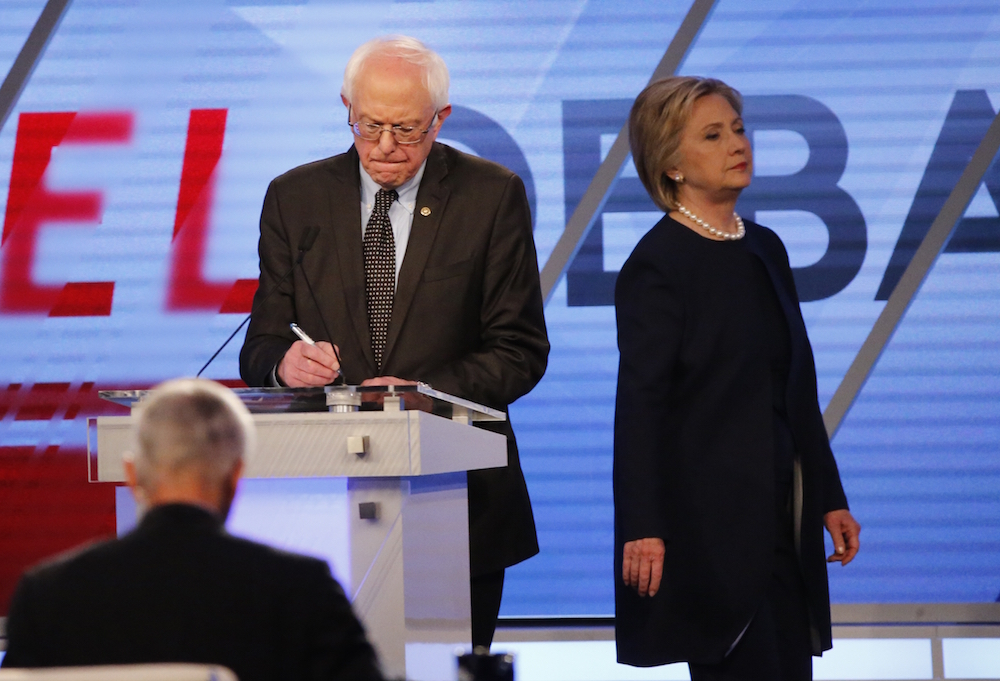 Clinton says Sanders turned down three debate times