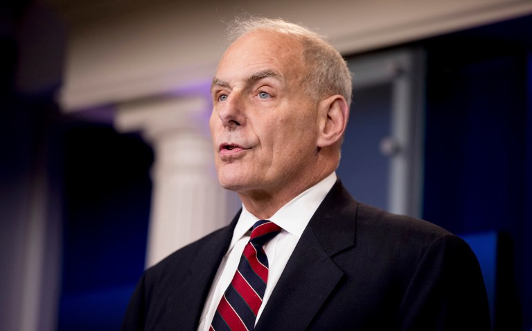 Kelly said the spending bill represents the biggest investment in border security in a decade. (AP Photo/Andrew Harnik)