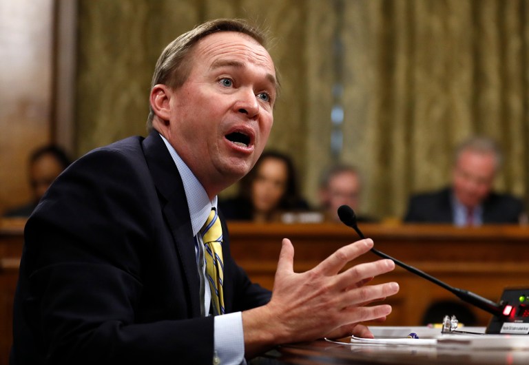 Budget Director-designate Rep. Mick Mulvaney, R-S.C., said that the large and growing national debt requires tough choices, and that he accepts that his job will be to deliver tough news to the White House. (AP Photo/Carolyn Kaster)