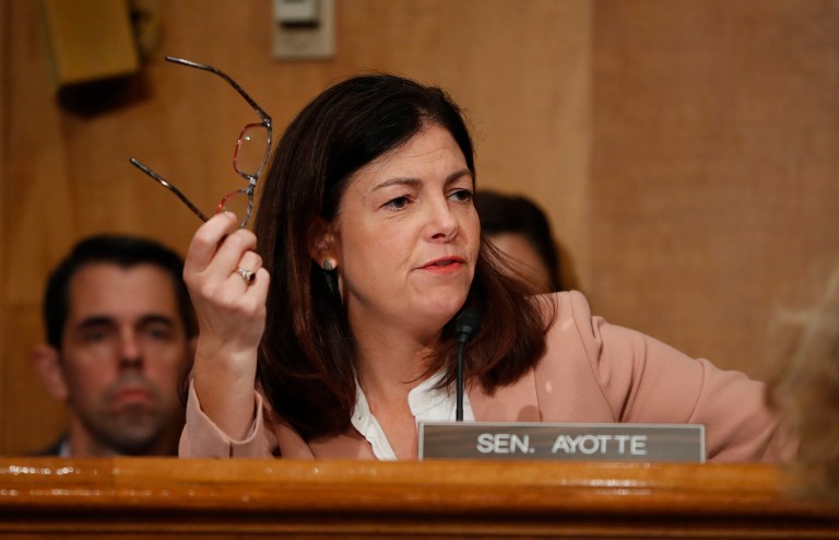 Sen. Kelly Ayotte, R-N.H., admitted on Wednesday that she would not want her underage daughter in the same room as former President Bill Clinton or Republican nominee Donald Trump. (AP Photo/Pablo Martinez Monsivais)