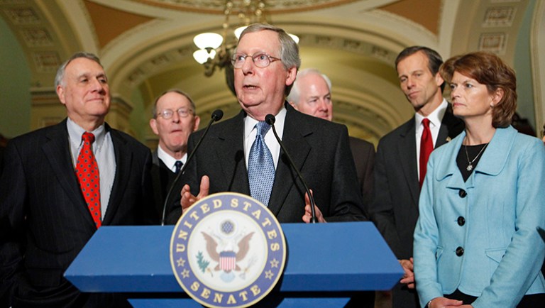 A commission of 13 senators tasked with drafting their own bill is expected to meet this week, with some Republicans hoping they make quick work of the chamber's own Obamacare replacement plan. (AP Photo/Haraz N. Ghanbari)