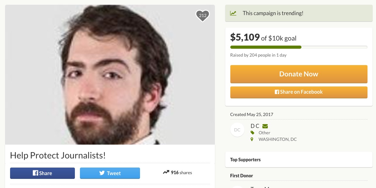 GoFundMe page created to replace glasses for Ben Jacobs