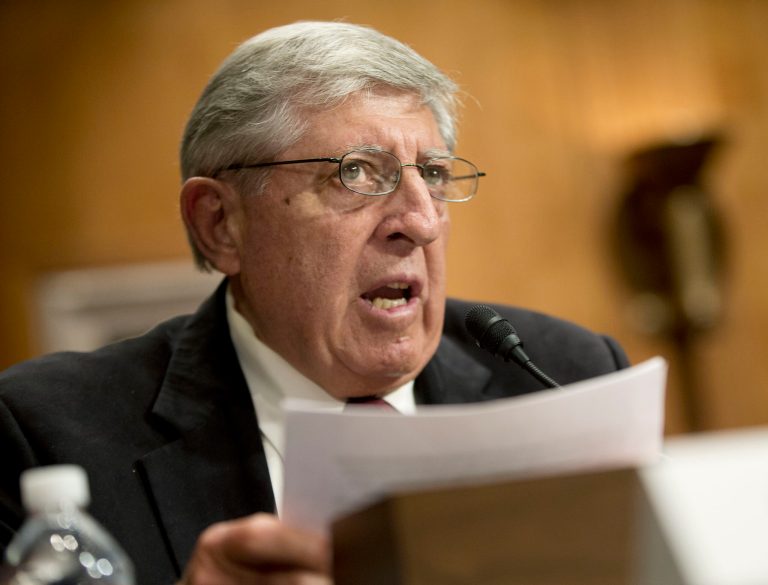 Joe Melomo, from Austin, Texas, testifies on Capitol Hill in Washington, Wednesday, April 30, 2014, before the Senate Special Committee on Aging hearing on 'Exploring the Perils of the Precious Metals Market' . Melomo says he lost more than $200,000 after investing in gold and silver with a Florida-based precious metals company, almost everything he had saved for retirement.  (AP Photo)