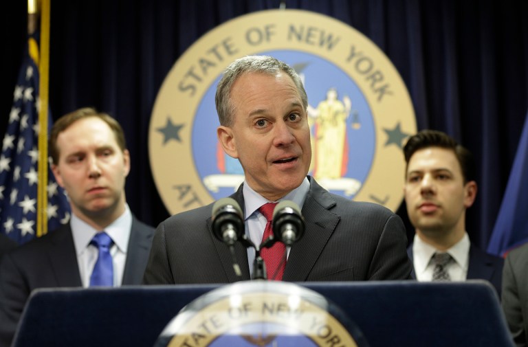 New York Attorney General Eric Schneiderman called on seven companies to stop marketing products that claim they can prevent or protect against the Zika virus, but are in fact useless. (AP Photo/Seth Wenig)