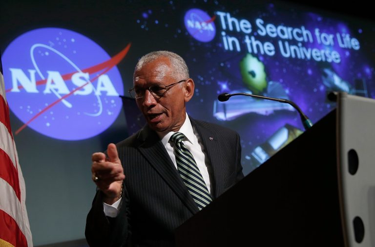 NASA Administrator Charles Bolden speaks at a press conference while discussing 'the scientific and technological roadmap that will lead to the discovery of potentially habitable worlds among the stars' July 14, 2014 in Washington, D.C.Â The House Commerce, Science and Justice spending bill unveiled Tuesday proposed cutting funding for the NASA earth sciences program to $1.68 billion for fiscal 2016, down from $1.77 billion. (Getty Image)