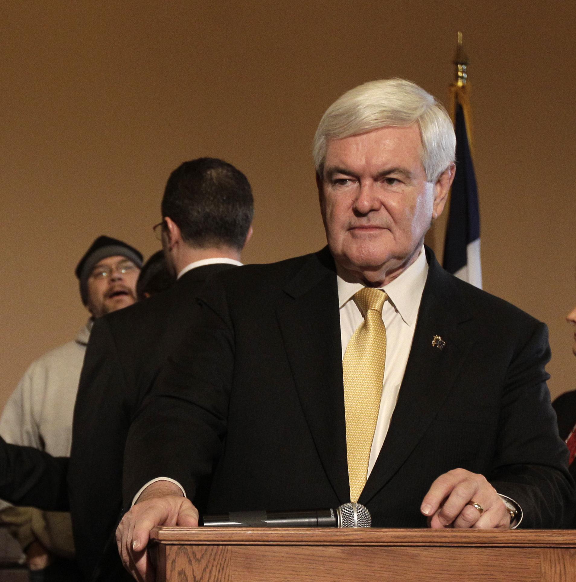 Occupy protestors disrupt Gingrich presser