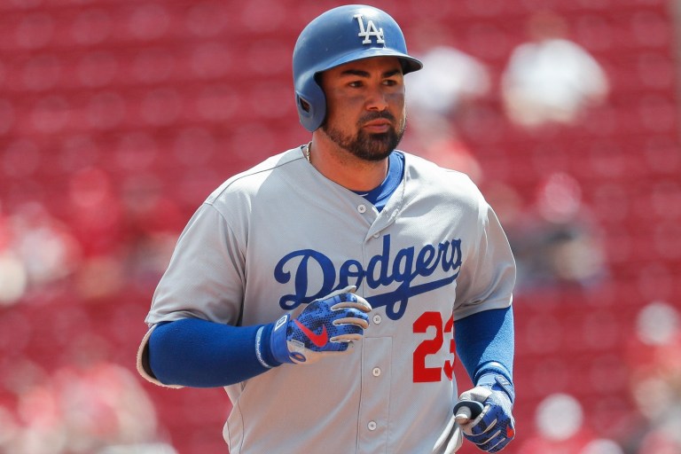 Los Angeles Dodgers first baseman Adrian Gonzalez said this weekend he refused to stay at the Trump International Hotel and Tower with the rest of his team when they played in Chicago in May. (AP Photo/John Minchillo)