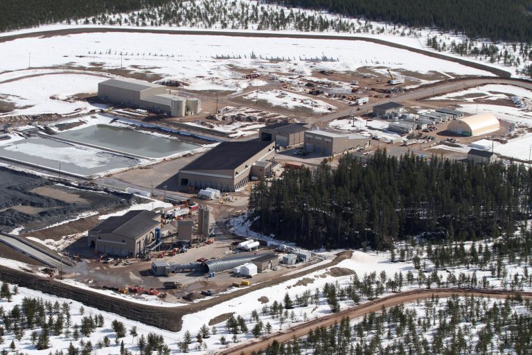 This April 11, 2014 aerial photo provided by Eagle Mine, shows the Eagle Mine operations near Marquette, Mich. The Michigan Court of Appeals has upheld a decision by state environmental regulators to allow construction of the nickel and copper mine in the Upper Peninsula. The mine has been constructed and is scheduled to begin producing minerals this fall. (AP Photo/Eagle Mine)