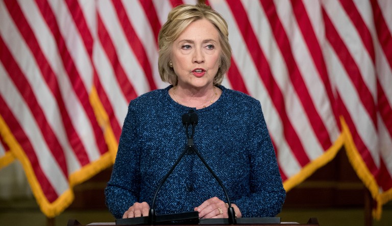 There's more evidence of wrongdoing in relation to Hillary Clinton's emails than there is of collusion between Donald Trump and Russia. (AP Photo/Andrew Harnik)