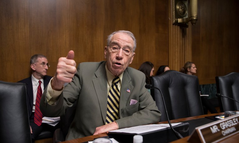 Senate Judiciary Chairman Chuck Grassley said that he believes Donald Trump would nominate the kind of Supreme Court justices he can support. (AP Photo/J. Scott Applewhite)