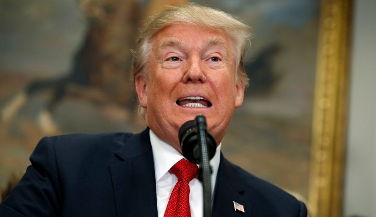 The health insurance lobby has broadly objected to President Trump's move to rollback subsidies Obamacare had authorized but Congress had never appropriated. (AP Photo/Evan Vucci)