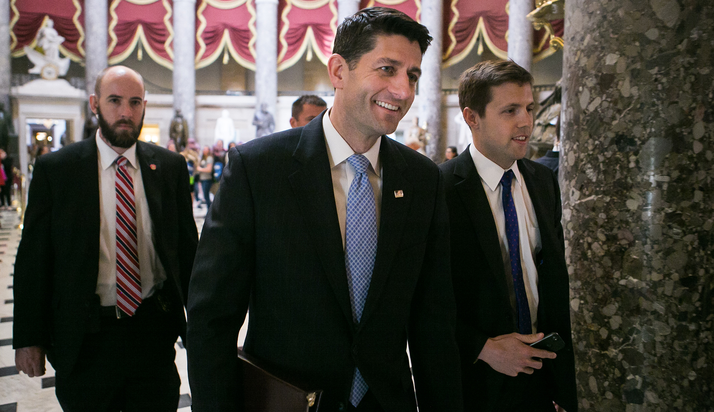 Paul Ryan ‘almost giddy’ in GOP rally before healthcare vote