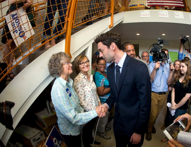 Democrat Jon Ossoff and Republican Karen Handel are squaring off in a June 20 runoff to succeed Tom Price. (AP Photo/John Bazemore)