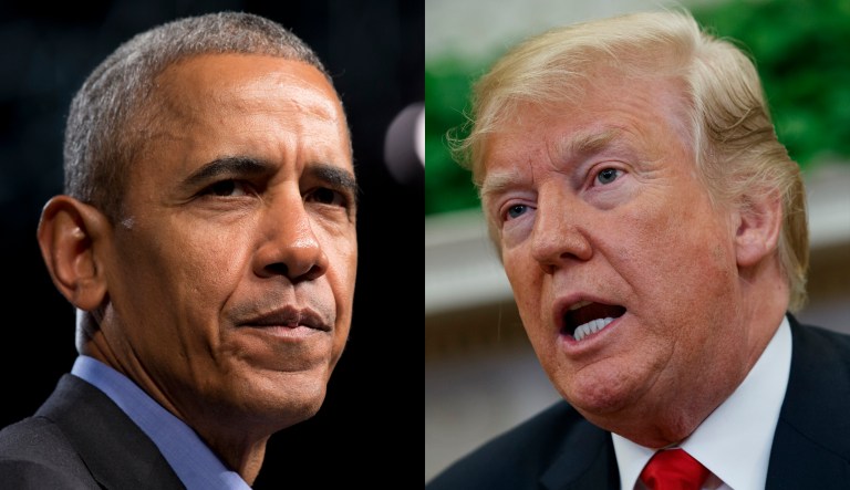 Barack Obama and Donald Trump.