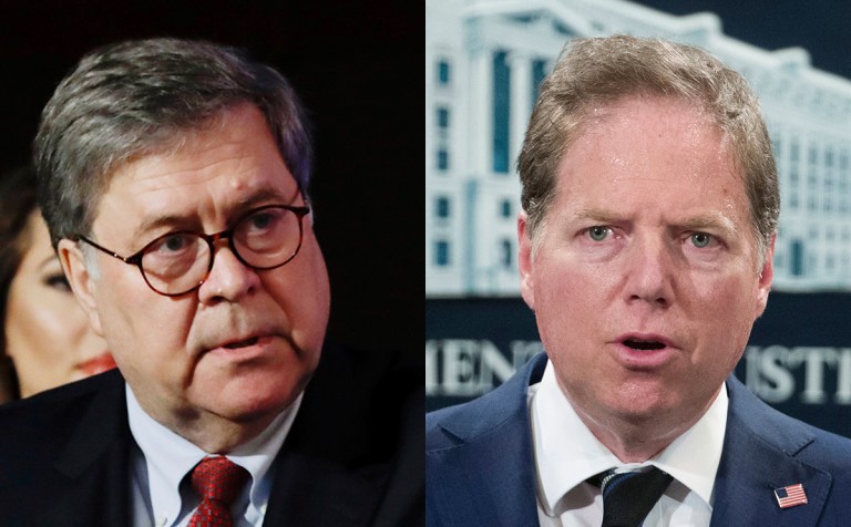 William Barr and Geoffrey Berman