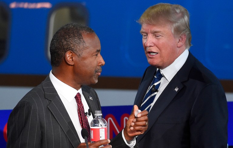 Trump took to Twitter to attack Carson, who recently passed him in polls. (AP file photo/Mark J. Terrill)