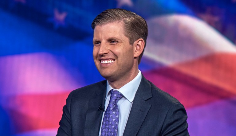 President Trump's son Eric Trump on Fox News Tuesday criticized reporters pressing the White House doctor for answers about the president's health. (AP Photo/Andres Kudacki)