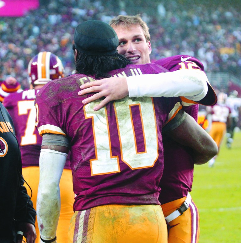 Jennifer Milbrett/The Washington Examiner
Redskins coach Mike Shanahan said it remains uncertain whether Robert Griffin III or Kirk Cousins will start against the Browns.