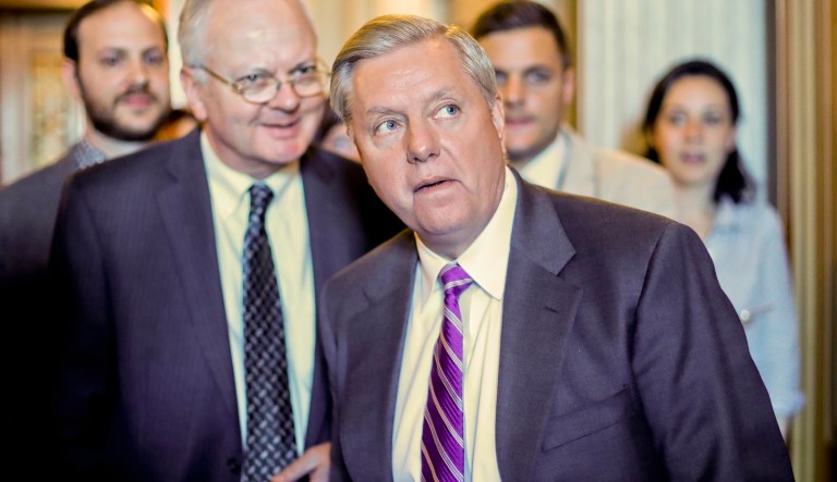 Sen. Lindsey Graham said he's proud to say white nationalist groups do not support him. (AP Photo/Pablo Martinez Monsivais)