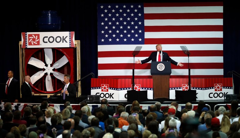 We got almost no details. But this is an important step in him selling tax reform to the public. (AP Photo/Jeff Roberson)