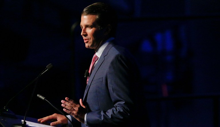 Donald Trump Jr. sparred with Jimmy Kimmel on Saturday after the 