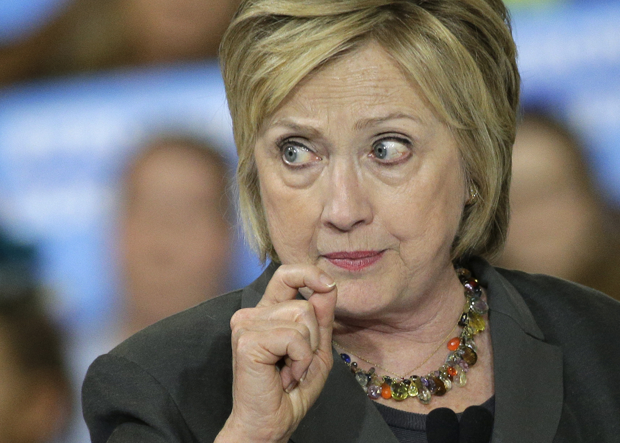 Clinton slams Trump for seeing a personal profit in world events