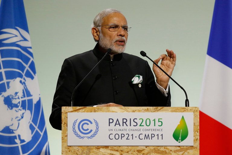 Indian Prime Minister Narendra Modi announced that the world's second biggest country would ratify the agreement on Oct. 2. (AP Photo/Michel Euler, File)