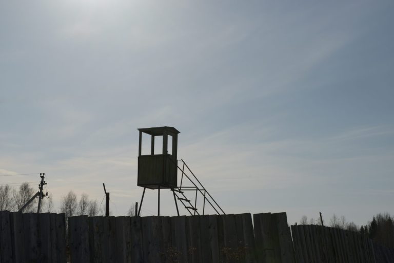 A watch tower stands in a museum commemorating victims of Soviet-era political repressions located in a former prison camp, some 110 kms (69 miles) northeast of the west Siberian city of Perm, Russia, Friday, March 6, 2015. Historians estimate that under Soviet dictator Josef Stalin, 700,000 people were executed during the peak of the purges in 1937-1938. Millions more died of harsh labor and cruel treatment in the giant Gulag prison camp system, mass starvation in Ukraine and southern Russia and deportations of ethnic minorities. (AP Photo/Alexander Agafonov)