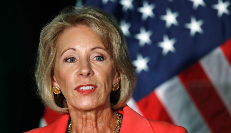 Education Secretary Betsy DeVos will travel to the school in Parkland, Fla., on Wednesday to 