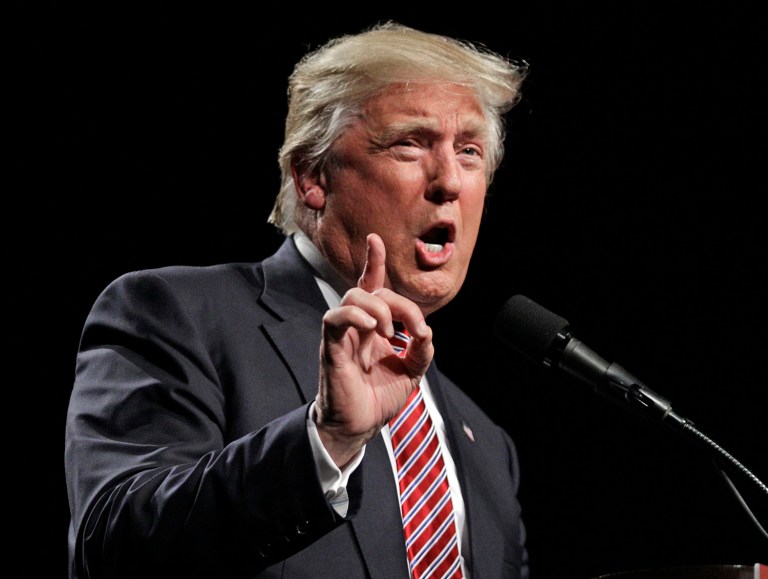 Donald Trump claimed LGBT Americans have been drawn to his message following the recent mass shooting at a gay nightclub in Orlando. (AP Photo/Chuck Burton)