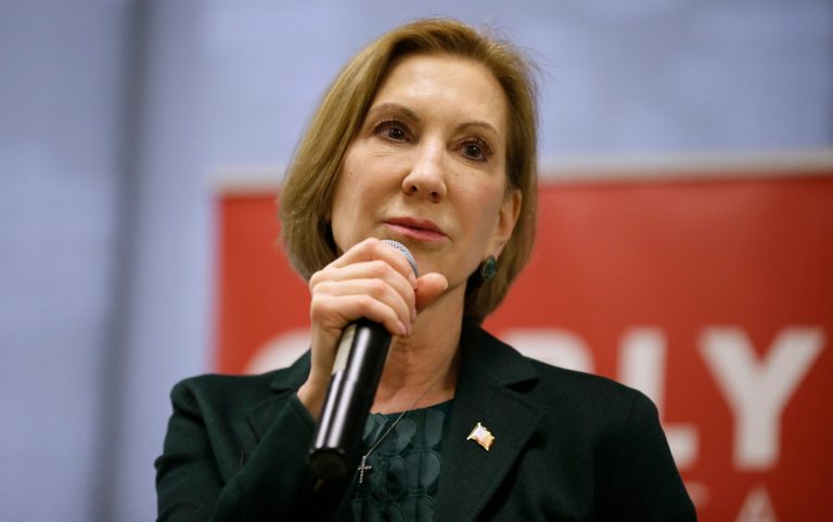 Top Republicans called on ABC News to include Carly Fiorina in Saturday's debate. (AP Photo/Charlie Neibergall)