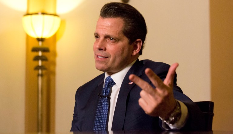 Former White House communications director Anthony Scaramucci has been reassured by President Trump's tacit approval of his criticism of White House chief of staff John Kelly. (AP Photo/Ariel Schalit)