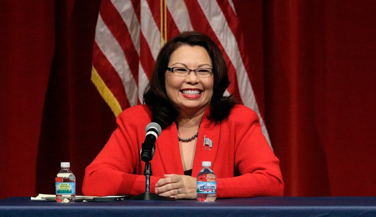 Sen. Tammy Duckworth is aiming to block two of President Trump's EPA nominees. (AP Photo/Seth Perlman)