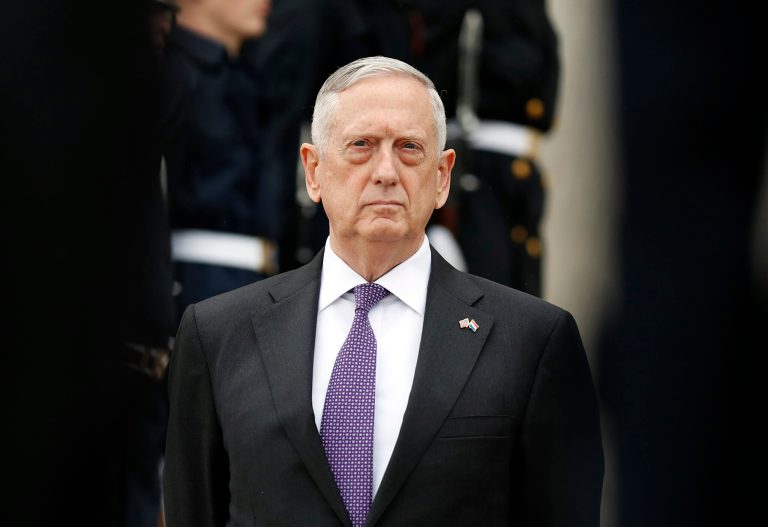 Secretary of Defense Jim Mattis thanked members of the U.S. armed services while abroad during an impromptu speech in which he urged them to 