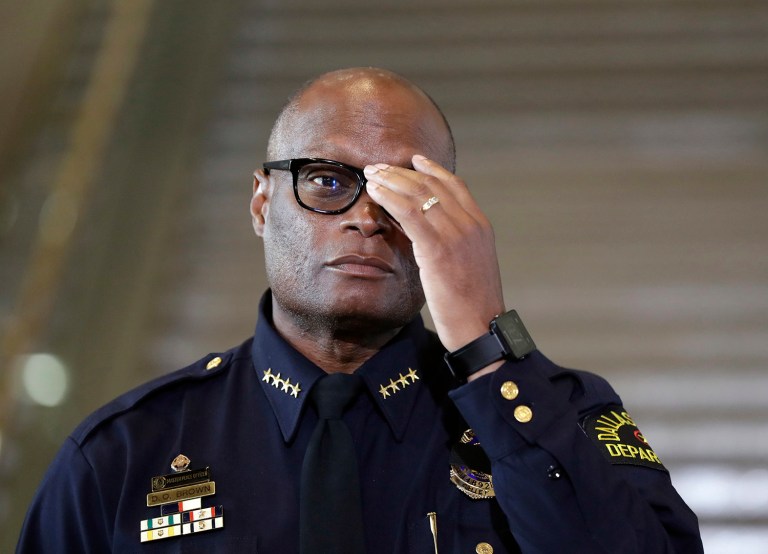 Dallas police chief David Brown said Micah Johnson appeared to have been planning his attacks long before two black men were killed by police officers in separate incidents last week. (AP Photo/Eric Gay)