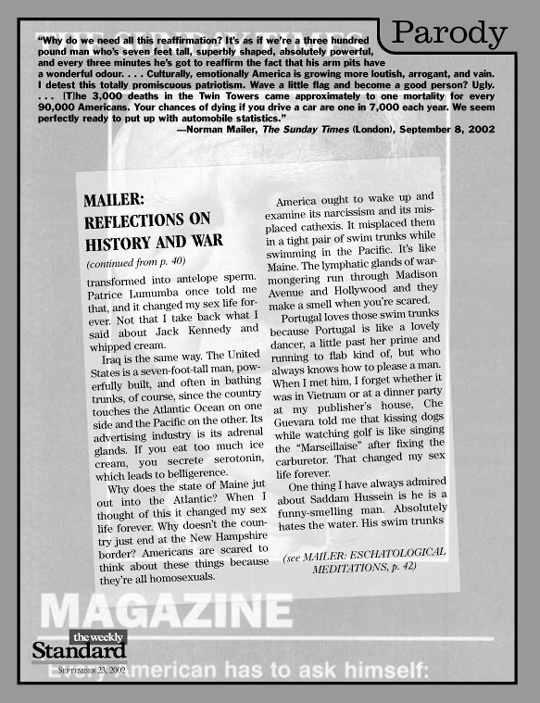 Norman Mailer sounds off.