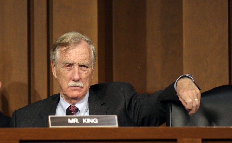 "The world doesnt stop and wait for us to have an inauguration," Sen. Angus King, I-Maine, said. "And, its so important for us to have continuity in the national security forum." (AP Photo/Lauren Victoria Burke)